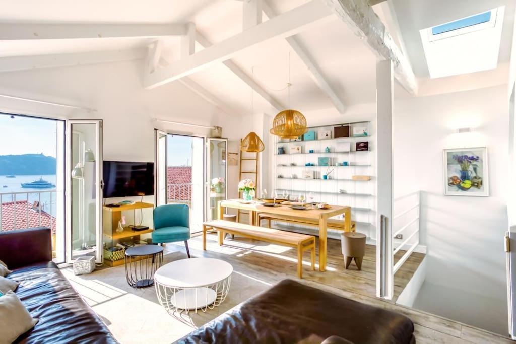 #40 Bright Sea View Suite For 6 2Mins Walk Port & Sea Villefranche-sur-Mer Exterior photo